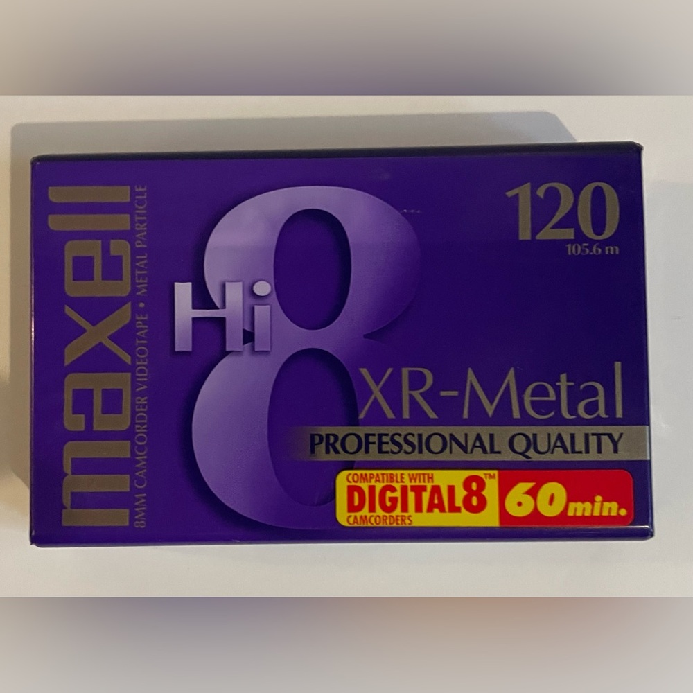 Maxell P6-120 XR-Metal Hi8 Digital 8mm Camcorder Video Tape One New Package